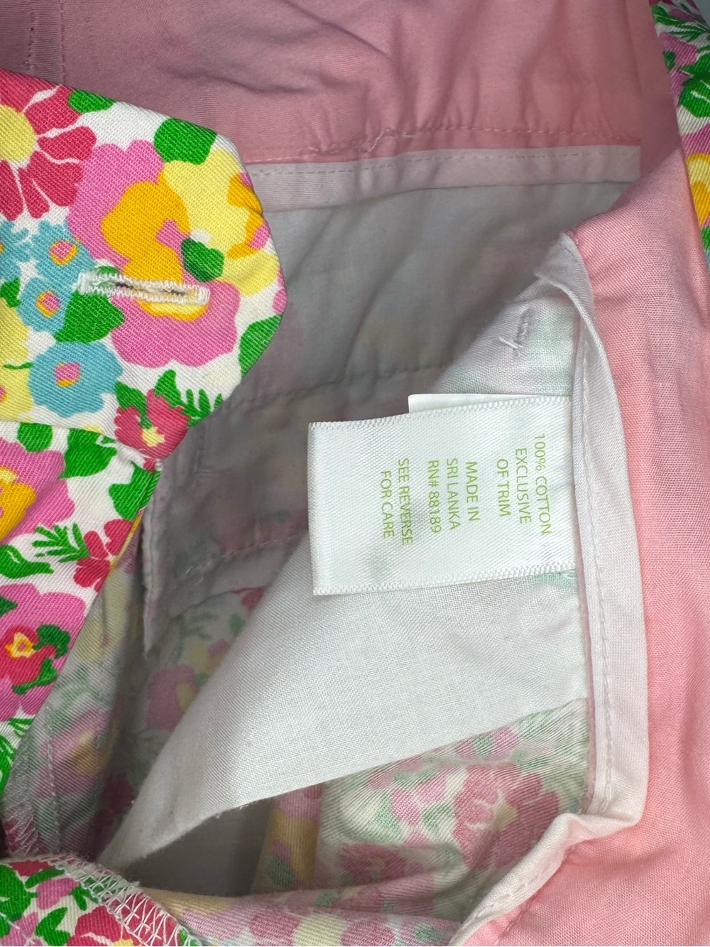 Lily Pulitzer Pants Womens 8 Ants On Parade Ditzy Floral Ankle Chinos Cotton Mid - Picture 12 of 12